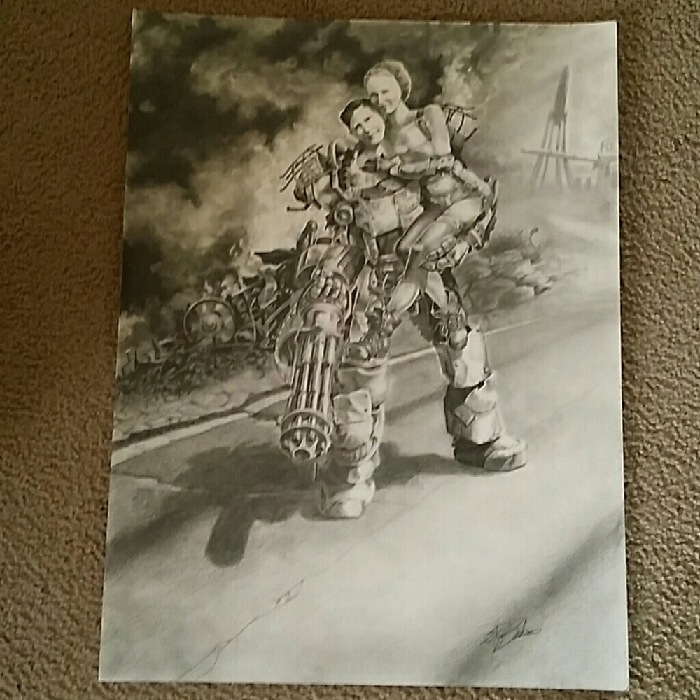 24x18 Fallout BONNIE & CLYDE STEVE BARKUS